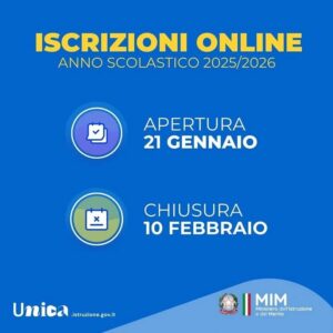 nuovi termini per le iscrizioni, dal 21 gennaio al 10 febbraio 2025